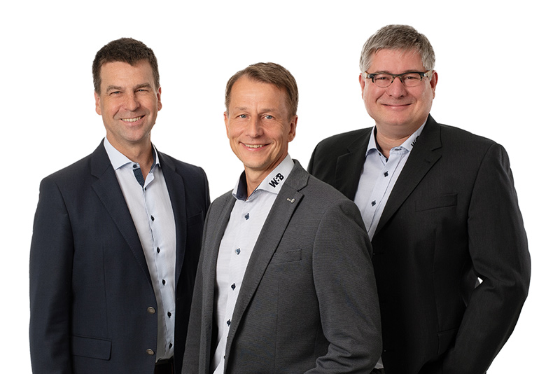Geschäftsleitung W&B GmbH: Sönke Wehrend, Frank Winsel, Thomas Blöß